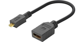 PremiumCord Flexi adaptér HDMI Typ A samice - micro HDMI Typ D samec pro ohebné zapojení