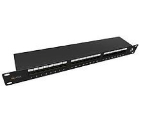 Solarix Patch panel Solarix 24 x RJ45 CAT5E STP 1U SX24-5E-STP-BK-N