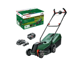 BOSCH CityMower 18V-32-300, akumulátorová sekačka na trávu, 18 V, šířka střihu 32 cm, výška střihu 30–60 mm, aku 4.0 Ah