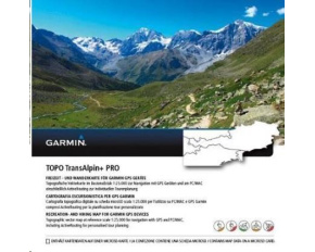 Garmin - Turist. mapa Alpy a Rakousko, Topo TransAlpine+ PRO, microSD/SD