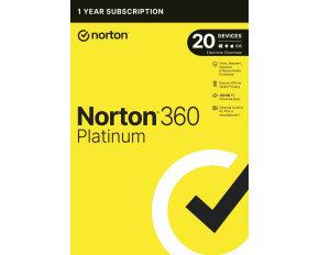 NORTON 360 PLATINUM 100GB +VPN 1 uživatel pro 20 zařízení na 1 rok ESD