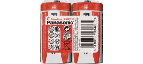 PANASONIC Zinkouhlíkové baterie Red Zinc R14RZ/2P C 1,5V (shrink 2ks)