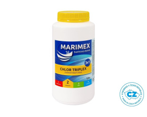 Marimex Chlor Triplex 1,6 kg - víceúčelové pomalurozpustné velké tablety