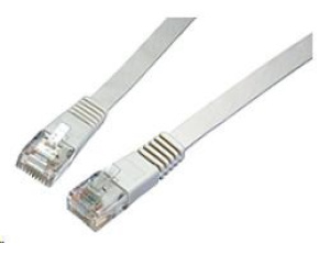 Solarix Patch kabel plochý CAT6 UTP LSOH 10m šedý non-snag-proof C6-111GY-10MB