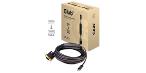 Club3D Kabel aktivní USB Typ C na VGA (M/M), 5m