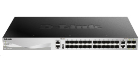 D-Link DGS-3130-30S/SI L3 Stackable Managed Gigabit Switch, 24x SFP, 2x 10GBASE-T, 4x SFP+