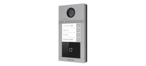 HIKVISION DS-KV8413-WME1(C)/FLUSH/EUROPE BV, IP dveřní interkom 4-tlač., čtečka karet, 2MPx kamera, WiFi, zápustný