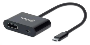 MANHATTAN Adapter USB-C na HDMI, 4K@60Hz, černá