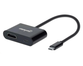 MANHATTAN Adapter USB-C na HDMI, 4K@60Hz, černá