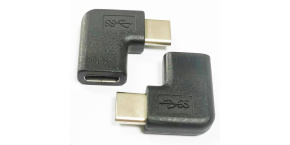 PremiumCord Adaptér USB-C/male - C/female zahnutý 90°