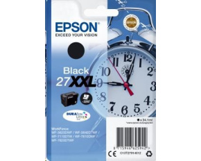 EPSON ink čer Singlepack "Budík" Black 27XXL DURABrite Ultra Ink