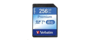 VERBATIM SDXC karta 256GB Class 10, UHS-1 (R:80/W:10 MB/s)