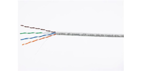 UTP kabel LYNX, Cat6, drát, LS0H, šedý, 305m