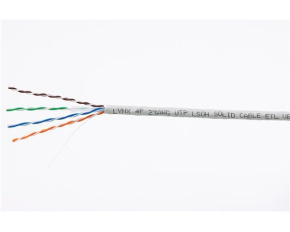 UTP kabel LYNX, Cat6, drát, LS0H, šedý, 305m