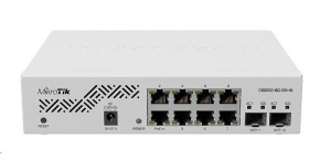 MikroTik Cloud Smart Switch CSS610-8G-2S+IN, 8 gigabit.portů, PoE-In, 2xSFP+, SwOS