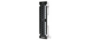 Intellinet Patch Panel, Wallmount, Cat6, 12-Port, UTP, 1U, Black