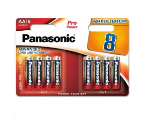 PANASONIC Alkalické baterie Pro Power LR6PPG/8BW AA 1,5V (Blistr 8ks)