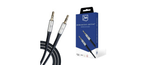 3mk audio kabel - AUX Cable Jack 3,5 mm - Jack 3,5 mm, délka 1 m, černá