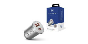 3mk nabíječka do auta - Hyper Car Charger 45W, 1x USB + 1x USB-C (PD)