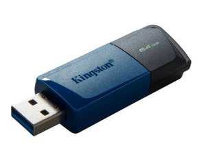 Kingston Flash Disk 64GB USB3.2 Gen 1 DataTraveler Exodia M (Black + Blue)