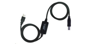 PREMIUMCORD USB 2.0 repeater a propojovací kabel A/M-B/M 10m