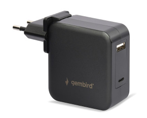 GEMBIRD Univerzální adaptér NPA-PD60-01 pro notebook, Type-C PD, USB, 60W