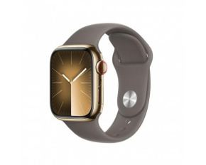 APPLE Watch Series 9 GPS + Cellular 41mm Gold Stainless Steel Case with Clay Sport Band - M/L