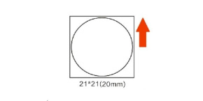 Niimbot štítky R 21x21mm 300ks RoundB pro B21, B21S, B3S, B1