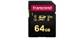 TRANSCEND SDXC karta 64GB 700S, UHS-II U3 Class 10 (R:285/W:180 MB/s)