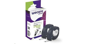 WECARE ARMOR páska pro DYMO S0721610, černá/bílá, 2 mm x 12mm x 4m