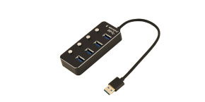 GEMBIRD hub, 4-port USB 3.1 (Gen 1) hub s vypínači