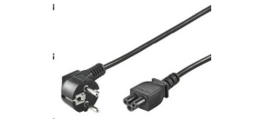 PREMIUMCORD Kabel napájecí 230V pro NTB (3pin, Schuko, trojlístek) 1m