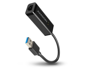 AXAGON ADE-SR, USB-A 3.2 Gen 1 - Gigabit Ethernet síťová karta, auto instal, černá