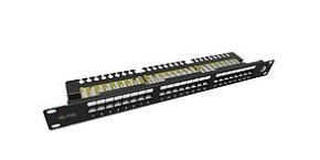 Solarix Patch panel 24 x RJ45 CAT6 UTP s vyvazovací lištou 1U SX24L-6-UTP-BK-N