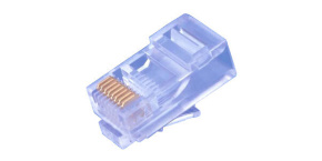 Konektor UTP RJ45 (8p8c), Cat5E, 30µm, drát - 100 ks