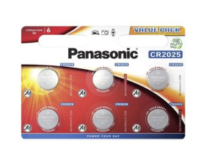 PANASONIC Lithiová baterie (knoflíková) CR-2025EL/6BP 3V (Blistr 6ks)