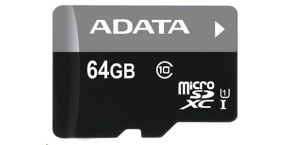 ADATA MicroSDXC karta 64GB Premier UHS-I Class 10 + SD adaptér