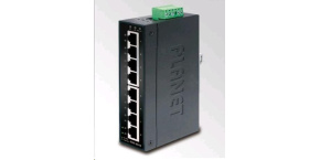 Planet switch ISW-801T, 8x 10/100, DIN,IP30, rozšířený teplotní rozsah -40~75 st.C