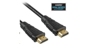 PremiumCord HDMI High Speed + Ethernet kabel, zlacené konektory, 1.5m