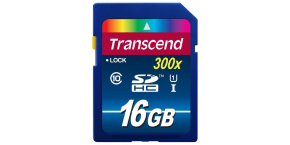 TRANSCEND SDHC karta 16GB Premium, Class 10 UHS-I, 300X (45MB/s)