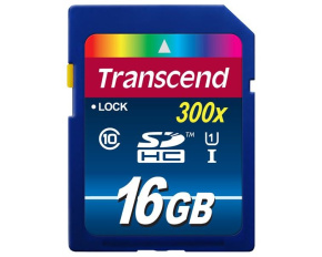 TRANSCEND SDHC karta 16GB Premium, Class 10 UHS-I, 300X (45MB/s)