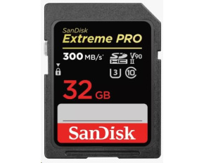 SanDisk SDHC karta 32GB Extreme PRO (300 MB/s, Class 10, UHS-II U3 V90)