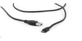 GEMBIRD Kabel MicroUSB oboustranný univerzální konektor, 1,8m, černý