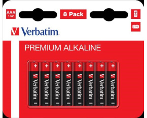 VERBATIM Alkalické baterie AAA, 8 PACK , LR03