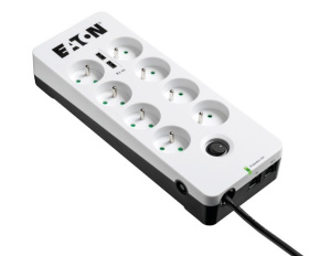 Eaton Protection Box 8 Tel@ USB FR, přepěťová ochrana, 8 zásuvek, 2x USB nabíječka, 1m