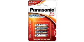 PANASONIC Alkalické baterie Pro Power LR03PPG/4BP AAA 1,5V (Blistr 4ks)