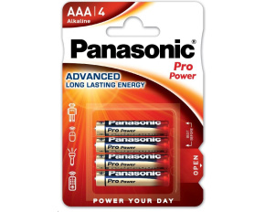 PANASONIC Alkalické baterie Pro Power LR03PPG/4BP AAA 1,5V (Blistr 4ks)