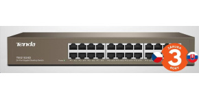 Tenda TEG1024D 24-port Gigabit Ethernet Switch, 10/100/1000 Mbps, fanless, rackmount