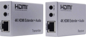 PremiumCord 4K HDMI extender na 100m přes Cat5e/Cat6, přenos Irda a Audio výstupy