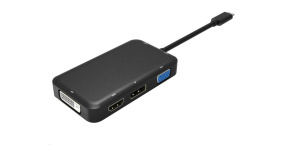 PREMIUMCORD Převodník USB3.1 typ C na HDMI + DVI + VGA + DisplayPort + PD charge